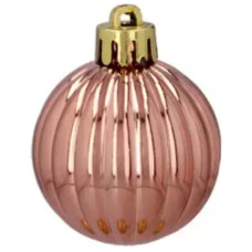 Ялинкова іграшка Chomik пластикові кульки 16 шт, 4 см, рожеві і біли (5900779877351_1)