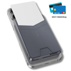 Батарея універсальна HOCO 5000mAh Title PD/20W Magnetic with stand + mini wallet Grey (Q46 / 714988)