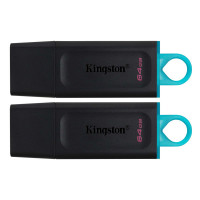 USB флеш накопичувач Kingston 2x64GB DT Exodia Black+Blue USB 3.2 (DTX/64GB-2P)