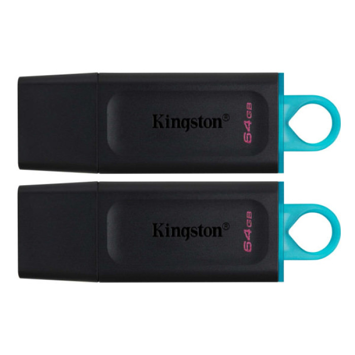 USB флеш накопичувач Kingston 2x64GB DT Exodia Black+Blue USB 3.2 (DTX/64GB-2P)