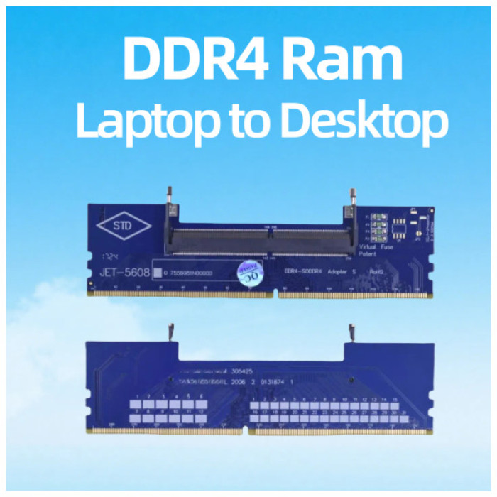Конвертор Dynamode DDR4 Laptop SO-DIMM to Desktop DIMM RAM Memory (DM-DDR4-DIMM-Converter)