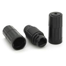 Зрощувач Voltronic 1+1 RJ45 UTP 5e 8P8C IP68, black (16628)