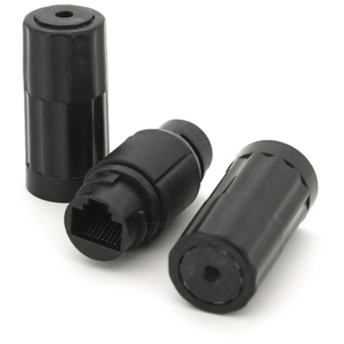 Зрощувач Voltronic 1+1 RJ45 UTP 5e 8P8C IP68, black (16628)