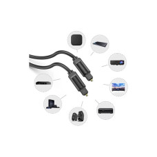 Кабель мультимедійний Optical Toslink 1.0m black Vention (BAEBF)