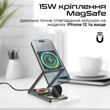 Зарядний пристрій Promate wireless (lucidfold-trio)