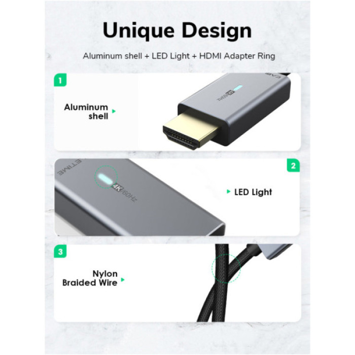 Кабель мультимедійний mini DisplayPort to HDMI 1.0m Cabletime (CA914593)