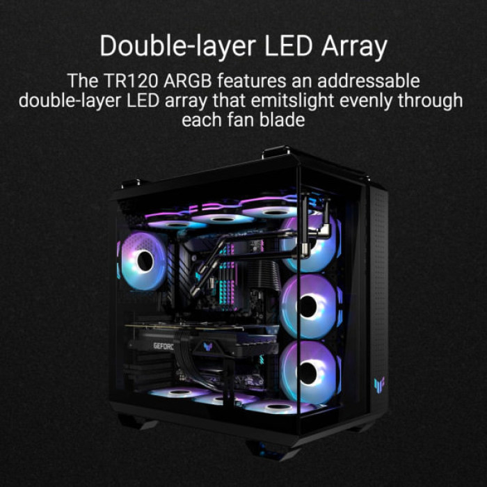 Кулер до корпусу ASUS TUF GAMING TR120 FAN ARGB BLACK (90DA0090-B09000)