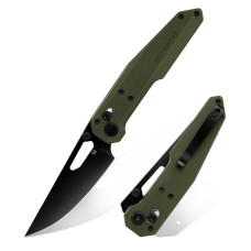 Ніж Hightron Sharplyn,14C28N, G10, зелений, чорний клинок (HK01GRN)