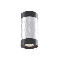 Світильник точковий Videx під лампу GU10 SPF03A накладний чорний + срібляста призма (VL-SPF03A-SPB)