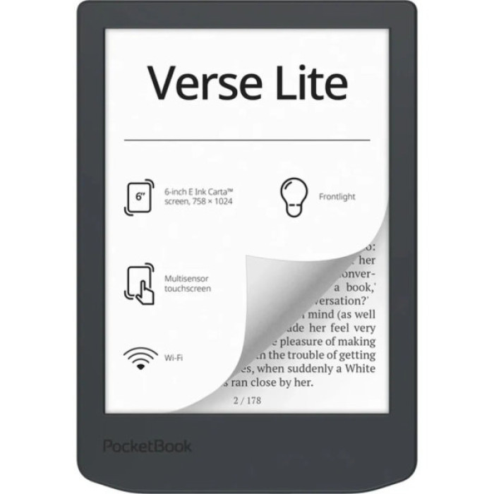 Електронна книга Pocketbook 619 Verse Lite, Midnight Grey (PB619-T-CIS)