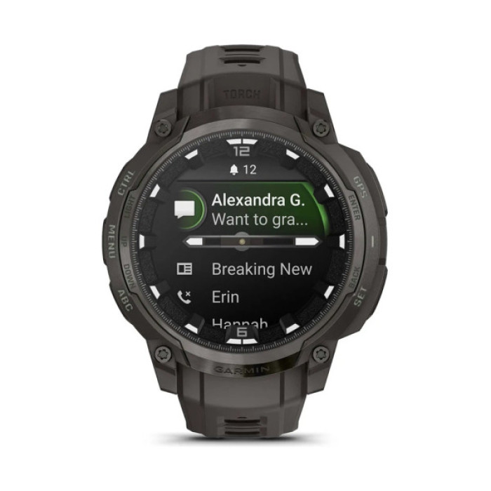 Смарт-годинник Garmin Instinct Crossover AMOLED, Charcoal Grey/Charcoal Grey, GPS смарт-годинник (010-03398-00)