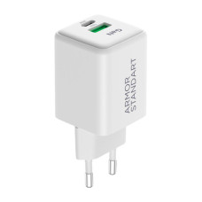 Зарядний пристрій Armorstandart AR371 30W GaN Type-C + USB White (ARM77549)