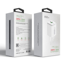 Зарядний пристрій Armorstandart AR371 30W GaN Type-C + USB White (ARM77549)