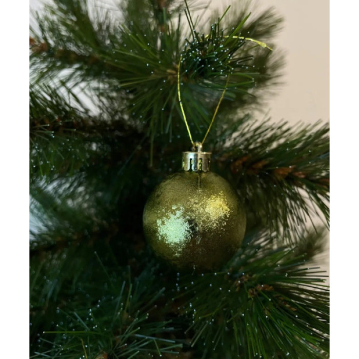 Ялинкова іграшка Chomik пластикові кульки компл. 31шт, 3см, оливкові (5900779877160_3)