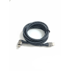 Дата кабель USB-C to USB-C 1.5m 5A 100W Quick Charge magnetic black BeCover (714555)