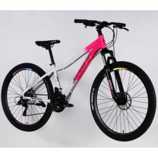 Велосипед Space 27.5" IZIDA DD FR рама-15" AL 2026 рожево-білий (OPS-SP-27.5-099)