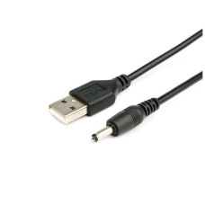 Кабель живлення USB to DC 3.5mm 5V 1.0m 2.0A black Atcom (10035)