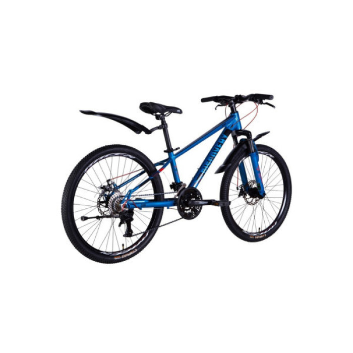Велосипед Discovery 24" QUBE DD рама-11,5" AL 2025 синьо-чорний (OPS-DIS-24-337)