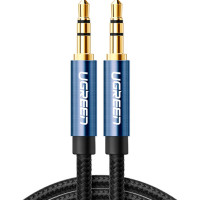 Кабель мультимедійний 3.5mm M to 3.5mm M 0.5m 90° corner AV112 blue Ugreen (60178)