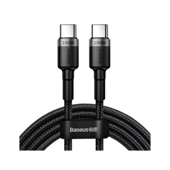 Дата кабель USB-C to USB-C 2.0m 100W 5A black-grey Baseus (CATKLF-ALG1)