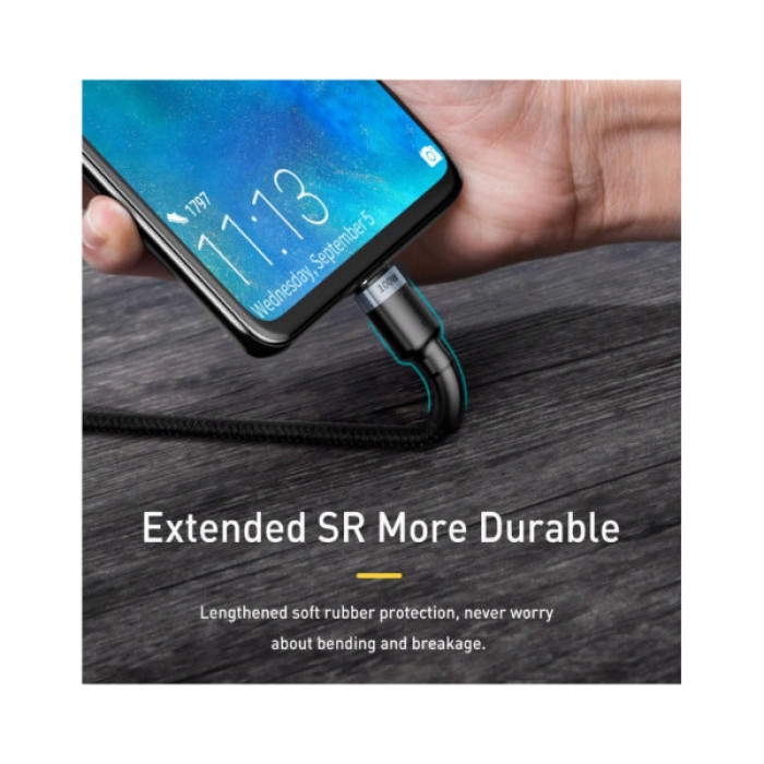 Дата кабель USB-C to USB-C 2.0m 100W 5A black-grey Baseus (CATKLF-ALG1)