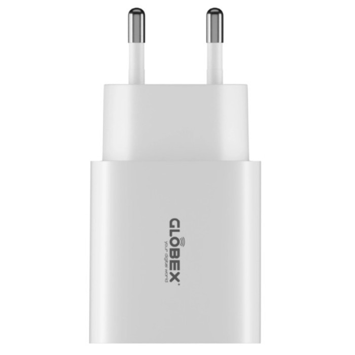 Зарядний пристрій Globex 2xUSB 12W FastPower white (12WAC)