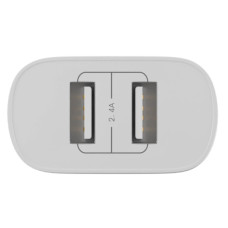 Зарядний пристрій Globex 2xUSB 12W FastPower white (12WAC)