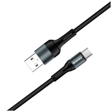 Дата кабель USB 2.0 AM to USB-C 1.0m nylon black ColorWay (CW-CBUC045-BK)
