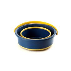 Відро складне СИЛА силіконове 4,6 л orange-black (961001)