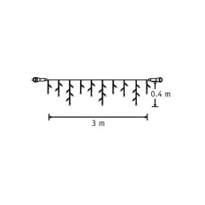 Гірлянда Luca Lighting з'єднувальна Бахрома чорна 3х0.4 м теплий білий (8711473283587)