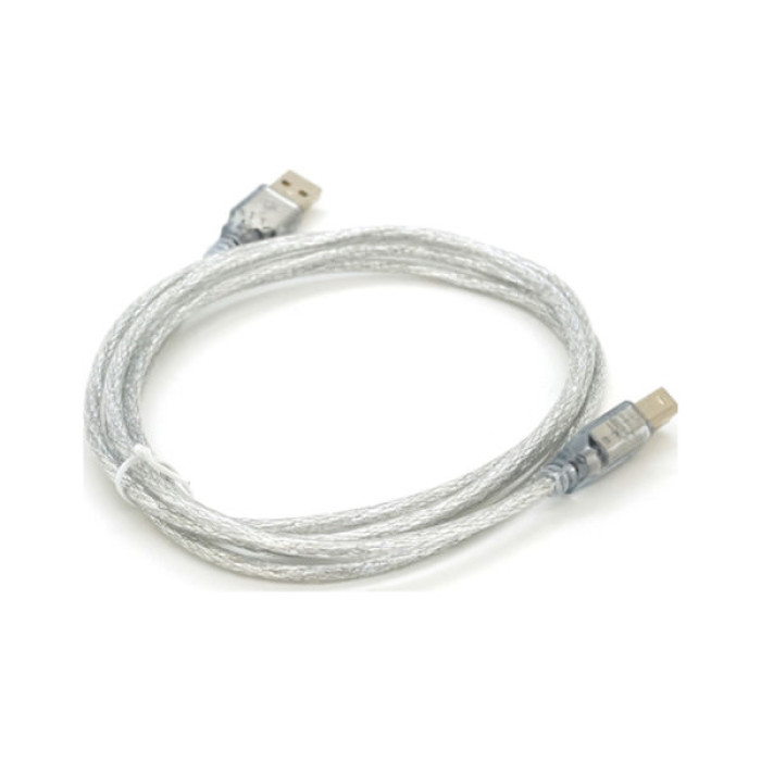 Кабель для принтера USB 2.0 AM/BM 1.8m transparent Voltronic (YT-AM/BM-1.8T)