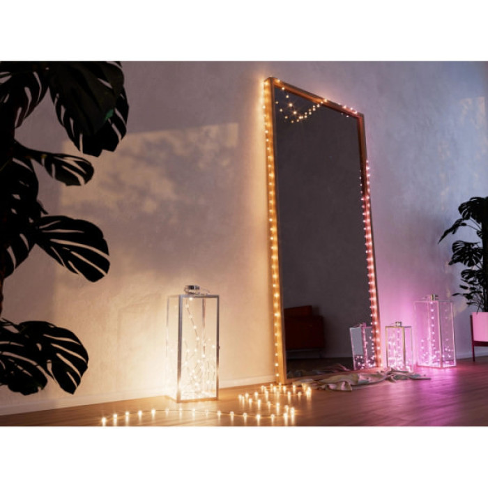 Гірлянда Twinkly Smart LED Strings USB 200 Pearl-shaped RGB LEDs, Green Wire, USB-C 12м (TWKP200RGB-G)