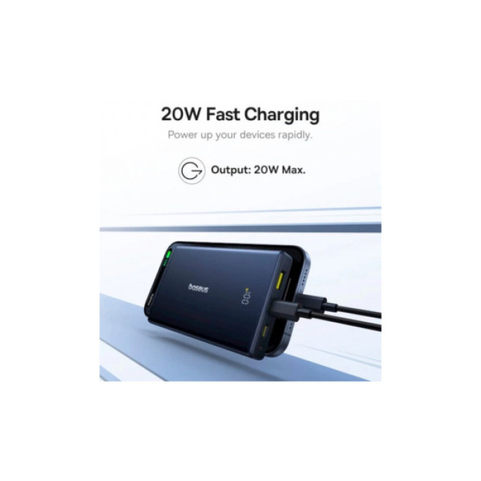 Батарея універсальна Baseus 10000mAh PicoGo 20W PD, QC, USB-A, 2*USB-C, Black (P10076801123-00)