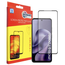 Скло захисне Dengos Full Glue Motorola G17 / G17 Power Black (TGFG-446)
