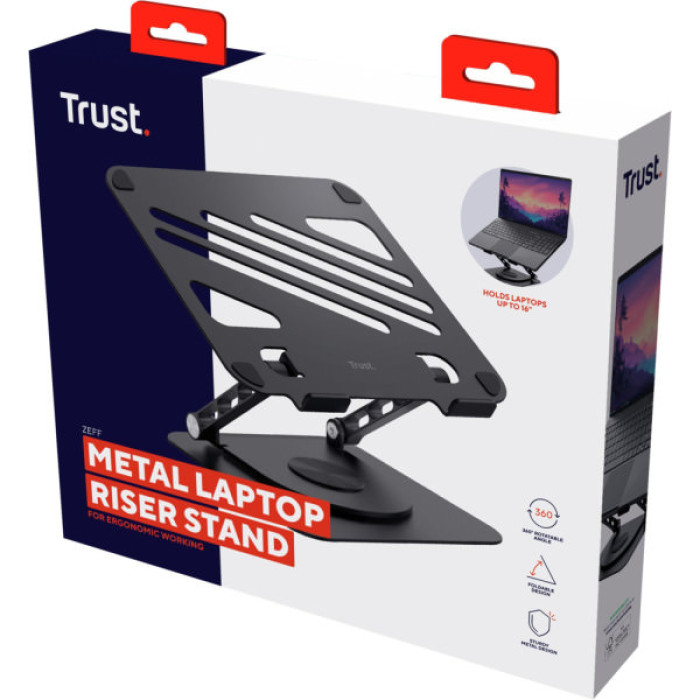Підставка до ноутбука Trust Zeff Metal, до 16", gray (25482_TRUST)