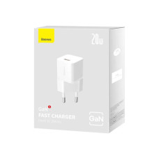 Зарядний пристрій Baseus GaN5 Fast Charger USB-C 20W white (CCGN050102)
