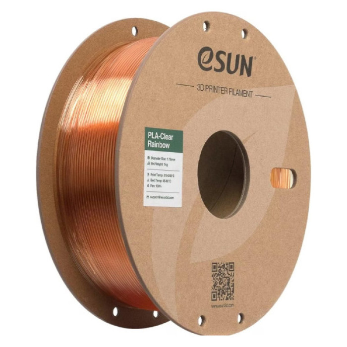 Пластик для 3D-принтера eSUN PLA Clear Rainbow 1,75mm 1kg YELLOW PINK (PLA-CLRB175RB-YP1P1)
