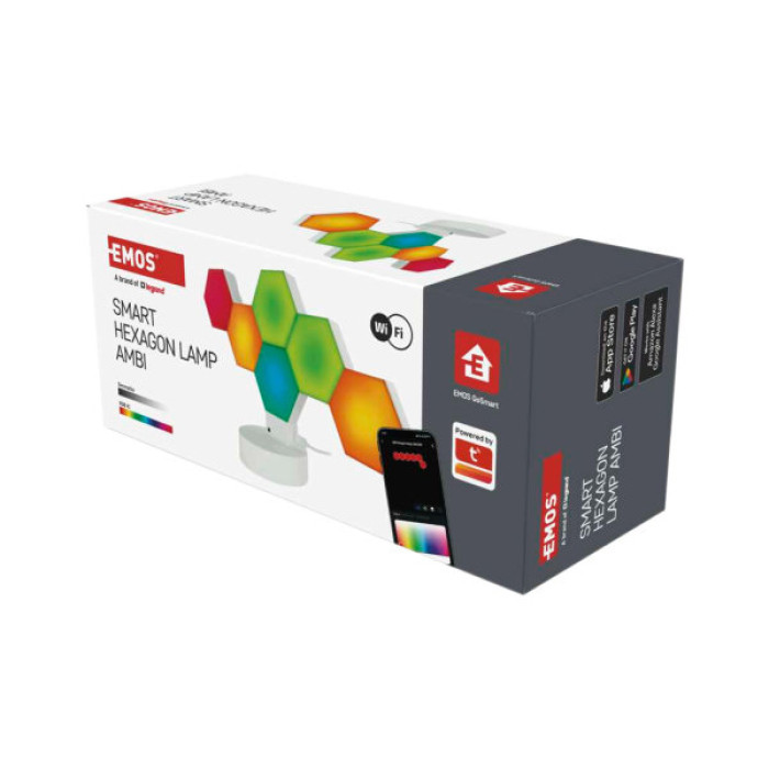 Світильник EMOS ZIW426R HEXAGON 6 light panels RGBIC WiFi (ZIW426R)