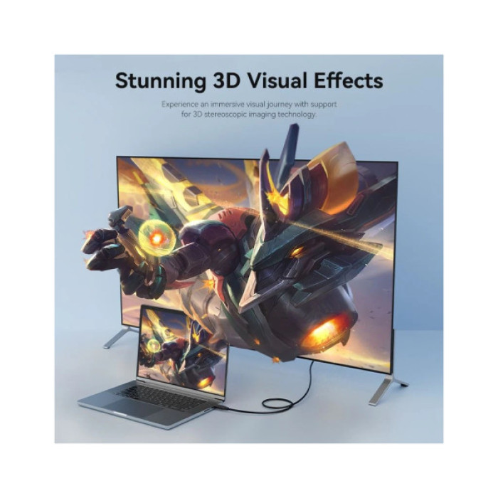 Кабель мультимедійний DisplayPort M to DisplayPort M 1.0m 4K60Hz black Vention (HAKBF)