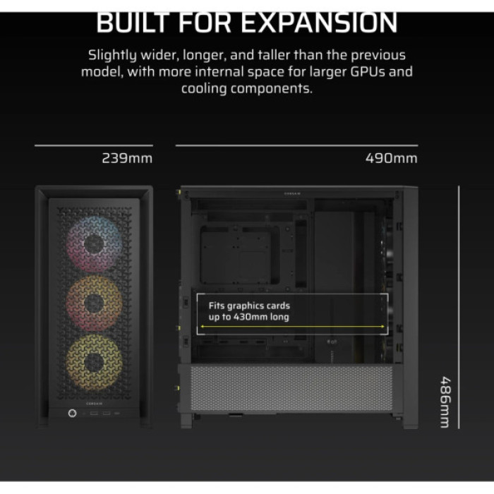 Корпус для ПК Corsair FRAME 4000D RS ARGB (CC-9011296-WW)