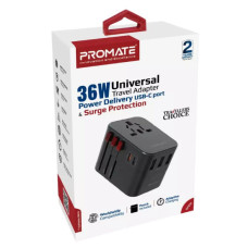 Зарядний пристрій Promate tripmate-36w.black