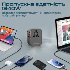 Зарядний пристрій Promate tripmate-36w.black