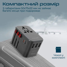 Зарядний пристрій Promate tripmate-36w.black