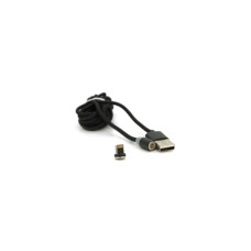 Дата кабель USB 2.0 to Lightning 2.0m 2A magnetic nylon black Pipo (18166)