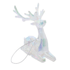 Прикраса декоративна Chomik Олень, пластик, перламутр, 8х9 см (5900779895881)