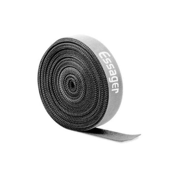 Набір для кріплення стрічка-липучка Cable Organizer 5m Black Essager (EXD-LXD01)