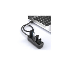 Концентратор Vention USB 2.0 to 4xUSB 2.0 0.15m black (VAS-J43-B015)