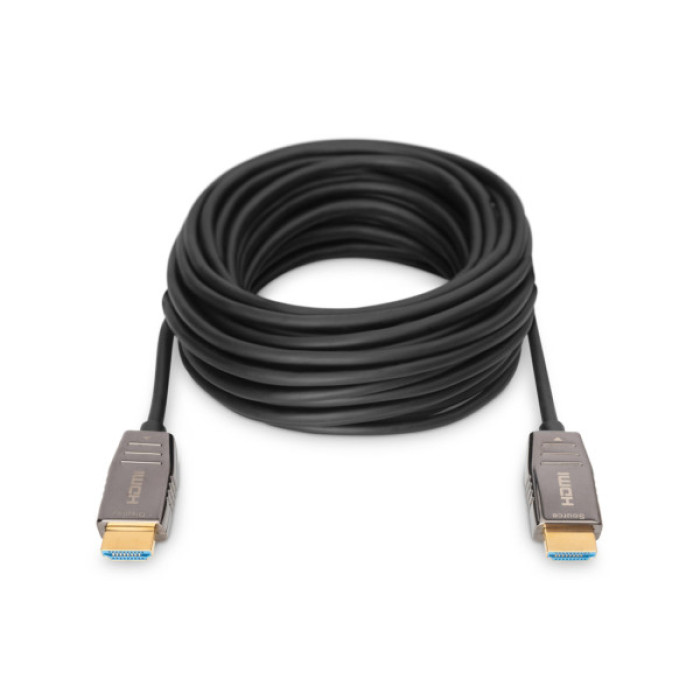 Кабель мультимедійний HDMI M to HDMI M 10m 8K AOC hybrid-fiber black Digitus (AK-330126-100-S)