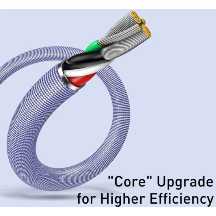 Дата кабель USB 2.0 AM to Lightning 1.2m 2.4A Crystal Shine Series purple Baseus (CAJY000005)