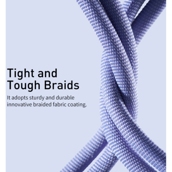 Дата кабель USB 2.0 AM to Lightning 1.2m 2.4A Crystal Shine Series purple Baseus (CAJY000005)